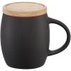 Hearth 400 ml ceramic mug with wooden coaster