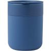 Java 330 ml ceramic tumbler with silicone wrap and plastic lid