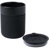Java 330 ml ceramic tumbler with silicone wrap and plastic lid