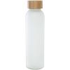 Lume 500 ml matte soda lime glass bottle with bamboo lid