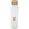 Lume 500 ml matte soda lime glass bottle with bamboo lid