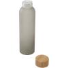 Lume 500 ml matte soda lime glass bottle with bamboo lid
