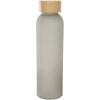 Lume 500 ml matte soda lime glass bottle with bamboo lid