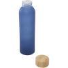Lume 500 ml matte soda lime glass bottle with bamboo lid