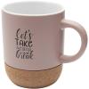 Billie 300 ml ceramic mug with cork details and matt finish