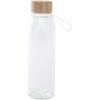 Porto 500 ml glass water bottle with silicone handle and bamboo lid