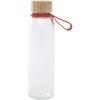 Porto 500 ml glass water bottle with silicone handle and bamboo lid