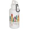 Oregon 400 ml solid colour RCS recycled plastic water bottle with carabiner