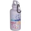 Oregon 400 ml solid colour RCS recycled plastic water bottle with carabiner