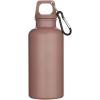 Oregon 400 ml solid colour RCS recycled plastic water bottle with carabiner