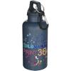 Oregon 400 ml solid colour RCS recycled plastic water bottle with carabiner