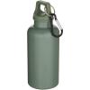 Oregon 400 ml solid colour RCS recycled plastic water bottle with carabiner