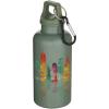 Oregon 400 ml solid colour RCS recycled plastic water bottle with carabiner