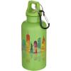 Oregon 400 ml solid colour RCS recycled plastic water bottle with carabiner