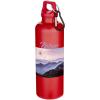Oregon 750 ml solid colour RCS recycled plastic water bottle with carabiner