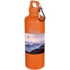 Oregon 750 ml solid colour RCS recycled plastic water bottle with carabiner