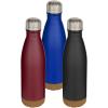Cove 500 ml double wall vacuum insulated stainless steel water bottle with cork details