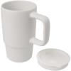 Carter 450 ml ceramic mug with plastic lid
