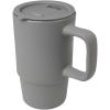 Carter 450 ml ceramic mug with plastic lid