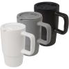 Carter 450 ml ceramic mug with plastic lid
