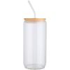 Mirage 500 ml single-walled borosilicate glass jar with bamboo lid