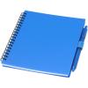Niove recycled plastic soft cover notebook and ballpoint pen set (blue ink)