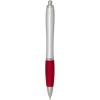 Nash RCS recycled plastic ballpoint pen with silver barrel and coloured grip (black ink)
