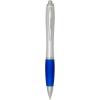 Nash RCS recycled plastic ballpoint pen with silver barrel and coloured grip (black ink)