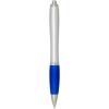 Nash RCS recycled plastic ballpoint pen with silver barrel and coloured grip (black ink)