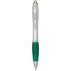 Nash RCS recycled plastic ballpoint pen with silver barrel and coloured grip (black ink)