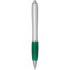 Nash RCS recycled plastic ballpoint pen with silver barrel and coloured grip (black ink)