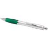 Nash RCS recycled plastic ballpoint pen with silver barrel and coloured grip (black ink)
