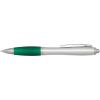 Nash RCS recycled plastic ballpoint pen with silver barrel and coloured grip (black ink)