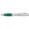 Nash RCS recycled plastic ballpoint pen with silver barrel and coloured grip (black ink)