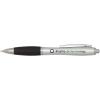 Nash RCS recycled plastic ballpoint pen with silver barrel and coloured grip (black ink)
