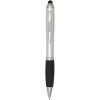 Nash RCS recycled plastic stylus ballpoint pen with coloured barrel and black grip (blue ink)