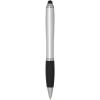 Nash RCS recycled plastic stylus ballpoint pen with coloured barrel and black grip (blue ink)