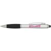 Nash RCS recycled plastic stylus ballpoint pen with coloured barrel and black grip (blue ink)