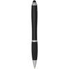Nash RCS recycled plastic stylus ballpoint pen with coloured barrel and black grip (blue ink)