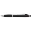 Nash RCS recycled plastic stylus ballpoint pen with coloured barrel and black grip (blue ink)