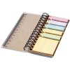 Spinner spiral notebook with coloured sticky notes