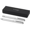 Lucetto recycled aluminium ballpoint and rollerball pen gift set (black ink)