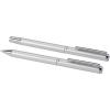 Lucetto recycled aluminium ballpoint and rollerball pen gift set (black ink)