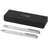 Lucetto recycled aluminium ballpoint and rollerball pen gift set (black ink)