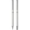 Lucetto recycled aluminium ballpoint and rollerball pen gift set (black ink)