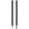 Lucetto recycled aluminium ballpoint and rollerball pen gift set (black ink)