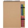 Doodle A5 spiral soft cover notebook and crayon set