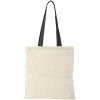 Nevada 100 g/m² cotton tote bag coloured handles 7L