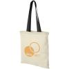 Nevada 100 g/m² cotton tote bag coloured handles 7L