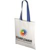 Nevada 100 g/m² cotton tote bag coloured handles 7L